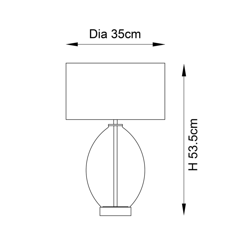 Endon 99581 - Lampada da tavolo dimmerabile ERIN 1xE27/10W/230V crema/cromo opaco/nero fumé