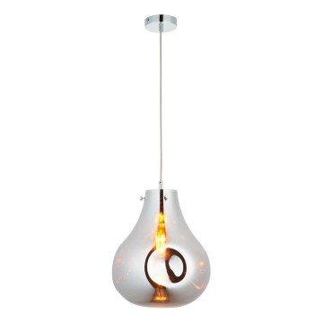 Endon 99788 - Lampada sospesa EUROPA 1xE27/10W/230V nero fumé