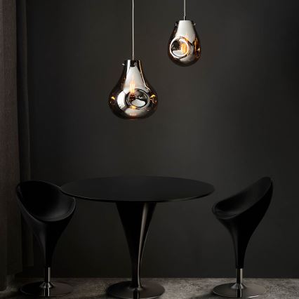 Endon 99788 - Lampada sospesa EUROPA 1xE27/10W/230V nero fumé
