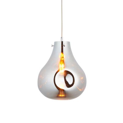 Endon 99788 - Lampada sospesa EUROPA 1xE27/10W/230V nero fumé