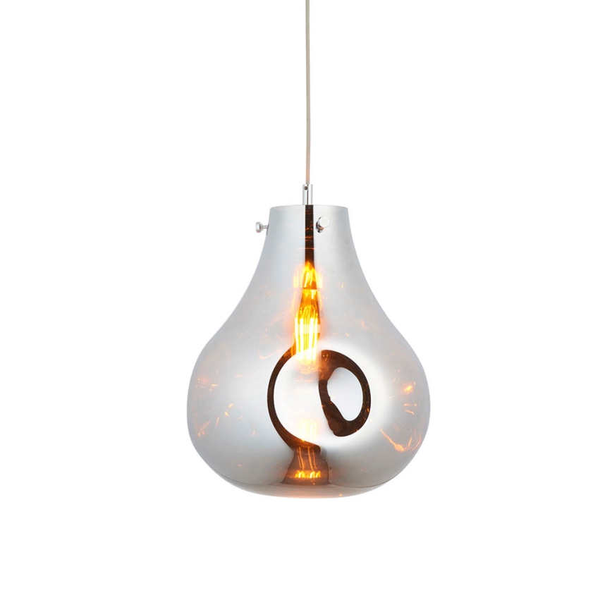 Endon 99788 - Lampada sospesa EUROPA 1xE27/10W/230V nero fumé