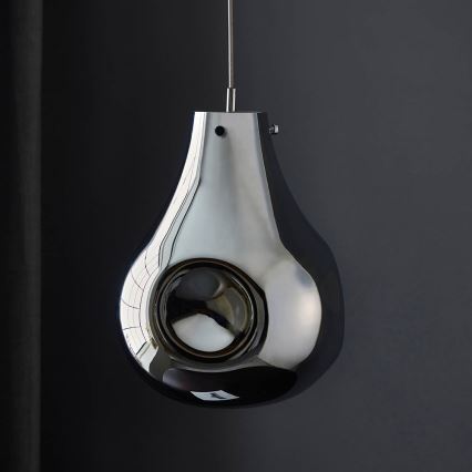 Endon 99788 - Lampada sospesa EUROPA 1xE27/10W/230V nero fumé