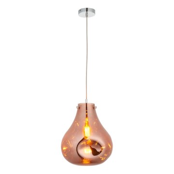 Endon 99790 - Lampadario a sospensione con cavo EUROPA 1xE27/10W/230V marrone fumé