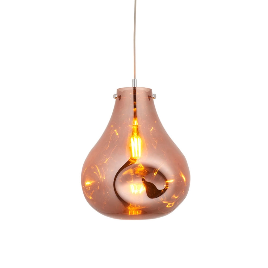 Endon 99790 - Lampadario a sospensione con cavo EUROPA 1xE27/10W/230V marrone fumé