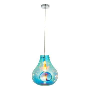Endon 99791 - Lampadario a sospensione con filo EUROPA 1xE27/10W/230V blu