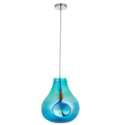 Endon 99791 - Lampadario a sospensione con filo EUROPA 1xE27/10W/230V blu