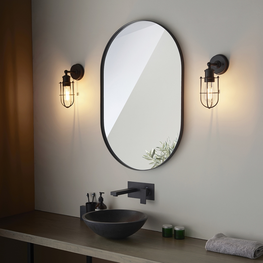 Endon 99948 - Applique da bagno CREW 1xE27/6W/230V IP44 nero