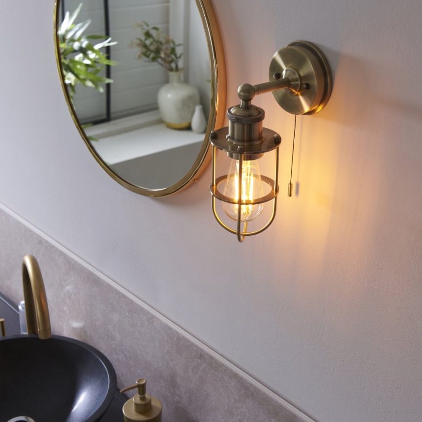 Endon 99952 - Applique da bagno CREW 1xE27/6W/230V IP44 ottone