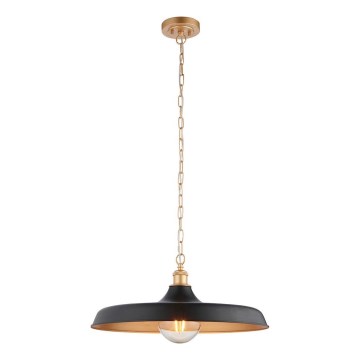 Endon 99998 - Lampadario con catena SABIAN 1xE27/10W/230V nero/oro