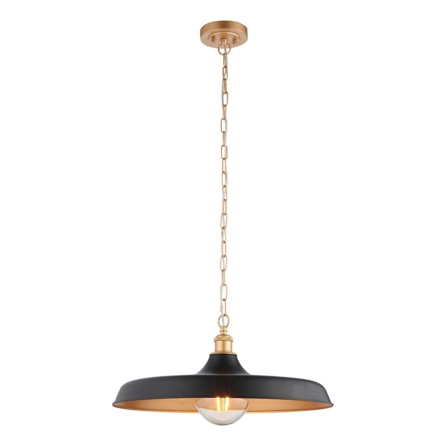 Endon 99998 - Lampadario con catena SABIAN 1xE27/10W/230V nero/oro