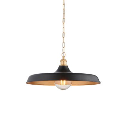 Endon 99998 - Lampadario con catena SABIAN 1xE27/10W/230V nero/oro