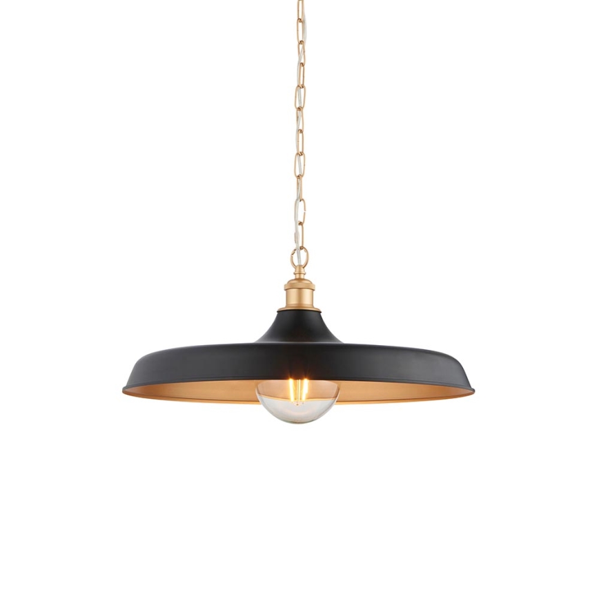 Endon 99998 - Lampadario con catena SABIAN 1xE27/10W/230V nero/oro