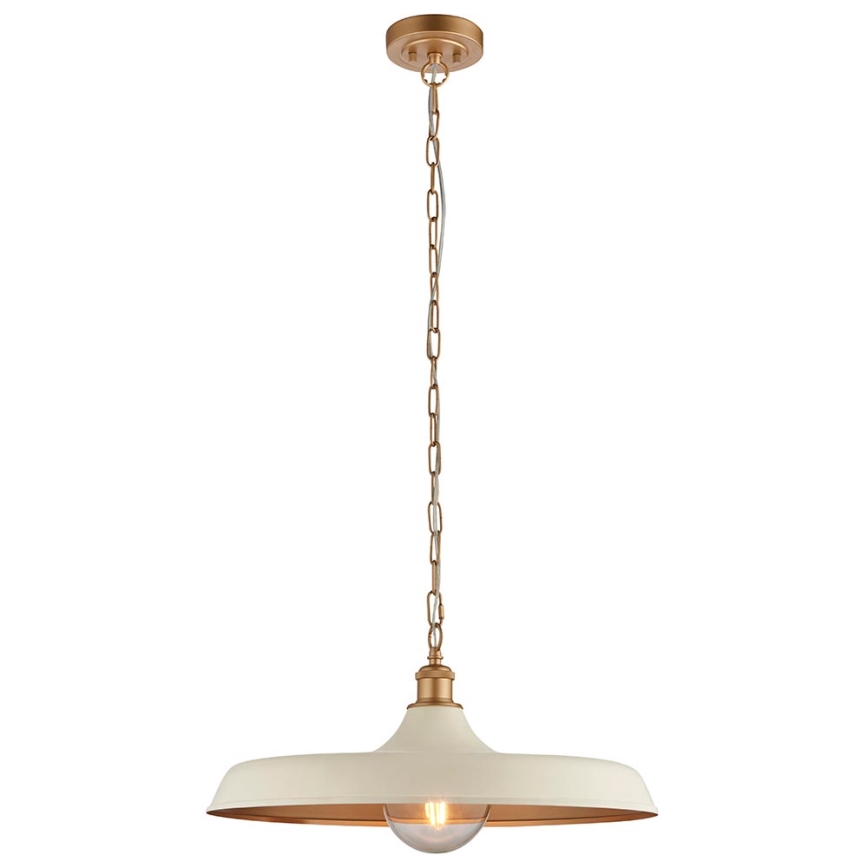 Endon 99999 - Lampadario a catena SABIAN 1xE27/10W/230V crema/oro