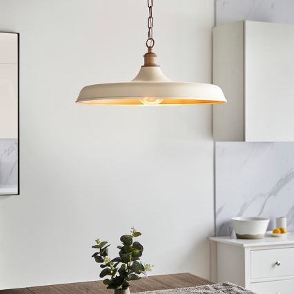 Endon 99999 - Lampadario a catena SABIAN 1xE27/10W/230V crema/oro