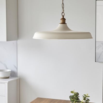 Endon 99999 - Lampadario a catena SABIAN 1xE27/10W/230V crema/oro