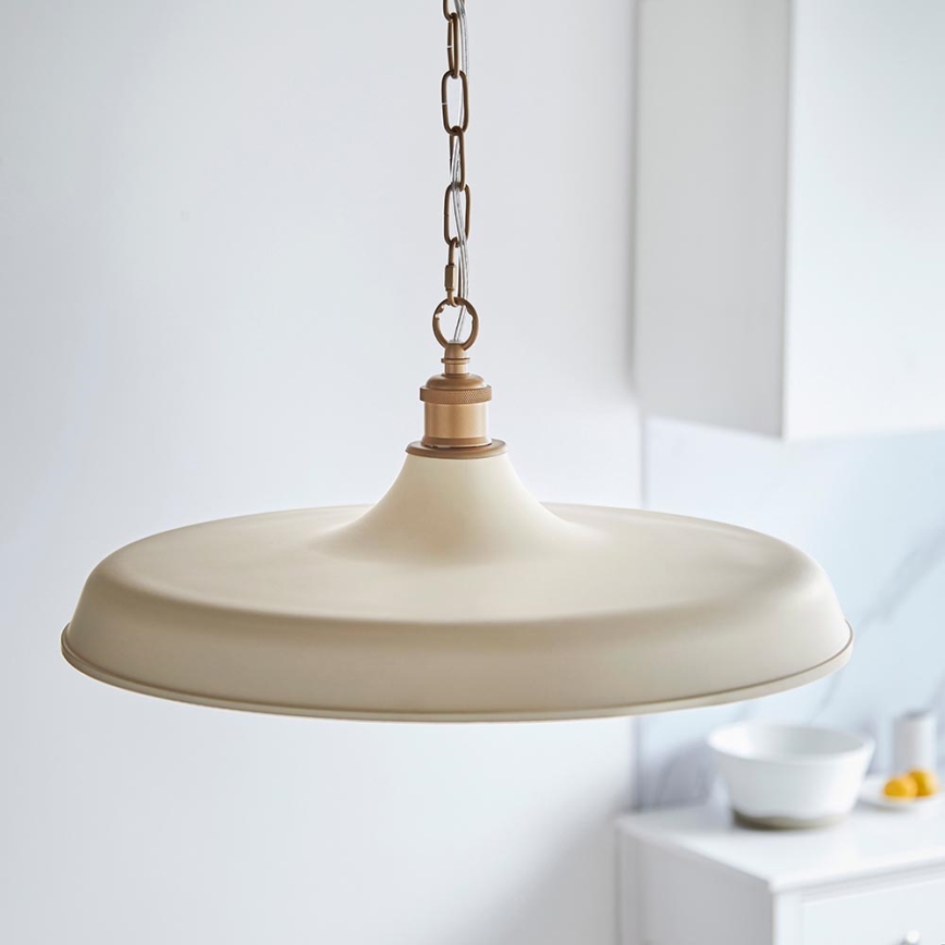 Endon 99999 - Lampadario a catena SABIAN 1xE27/10W/230V crema/oro