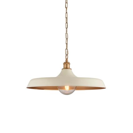 Endon 99999 - Lampadario a catena SABIAN 1xE27/10W/230V crema/oro