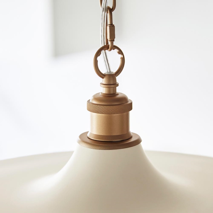 Endon 99999 - Lampadario a catena SABIAN 1xE27/10W/230V crema/oro