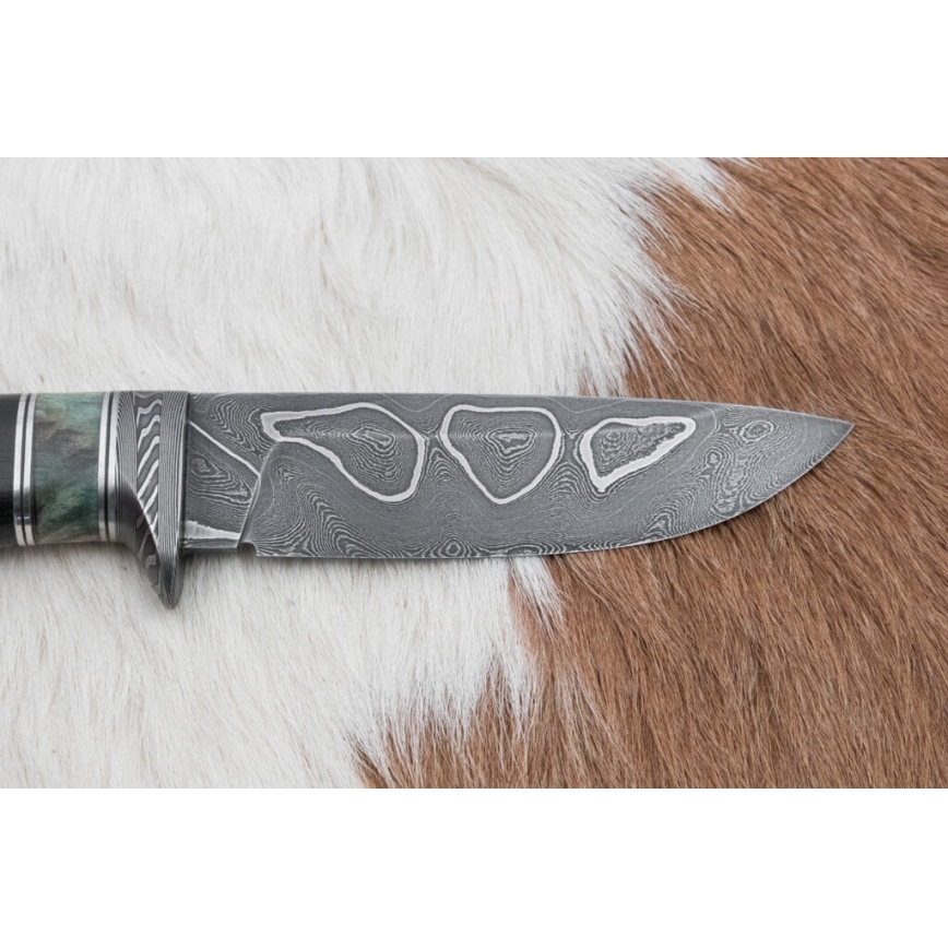 Esclusivo coltello Damasco 11,6 cm maple/ebano