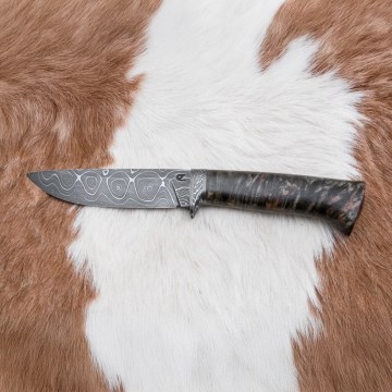 Esclusivo coltello Damasco 12,7 cm acero/agata