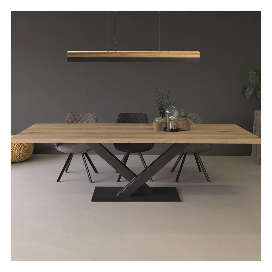 Esyst - Lampadario LED su corda APOLLO LED/60W/230V CRI 95 rovere/antracite