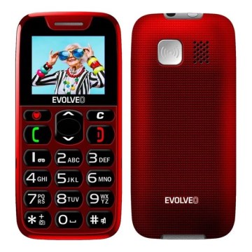 Evolveo - EasyPhone cellulare per anziani rosso
