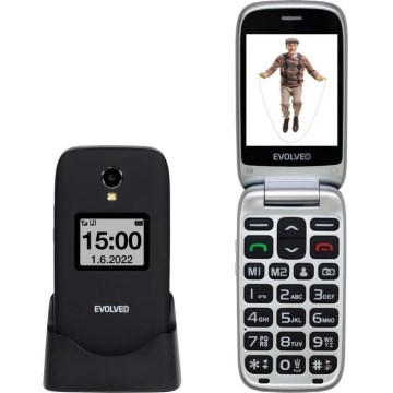 Evolveo - EasyPhone FS, cellulare a conchiglia 2.8, nero