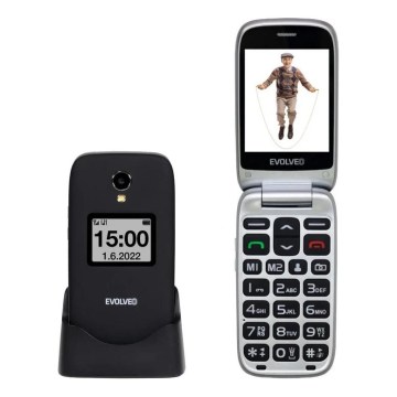 Evolveo - EasyPhone FS telefono cellulare a conchiglia per anziani 2.8