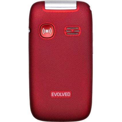 Evolveo - EasyPhone FS telefono cellulare a conchiglia per anziani 2.8 rosso