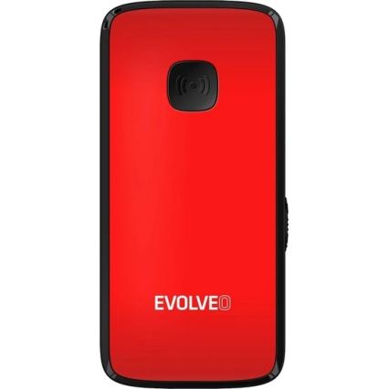 Evolveo - EasyPhone ID, telefono cellulare per anziani, rosso
