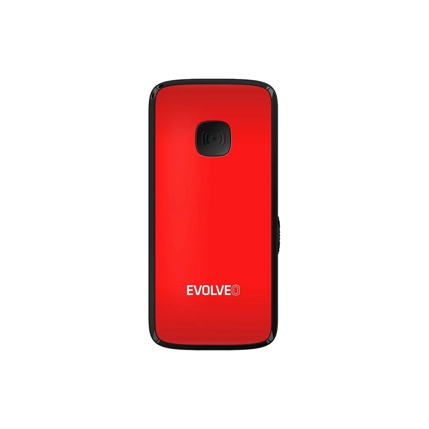 Evolveo - EasyPhone ID, telefono cellulare per anziani, rosso