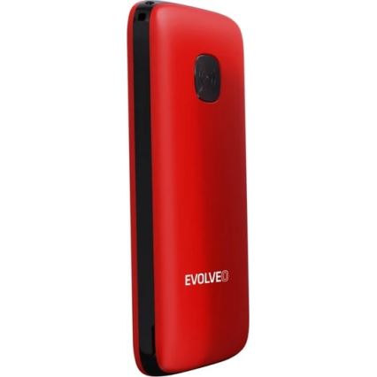 Evolveo - EasyPhone ID, telefono cellulare per anziani, rosso