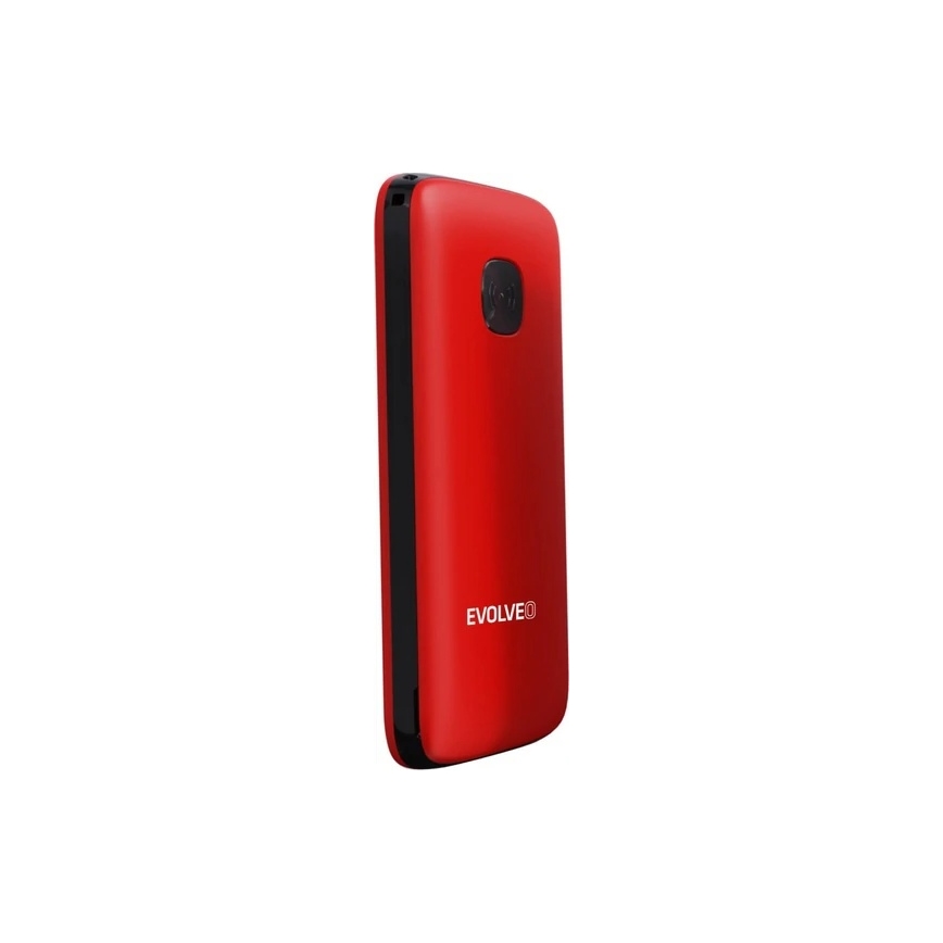 Evolveo - EasyPhone ID, telefono cellulare per anziani, rosso