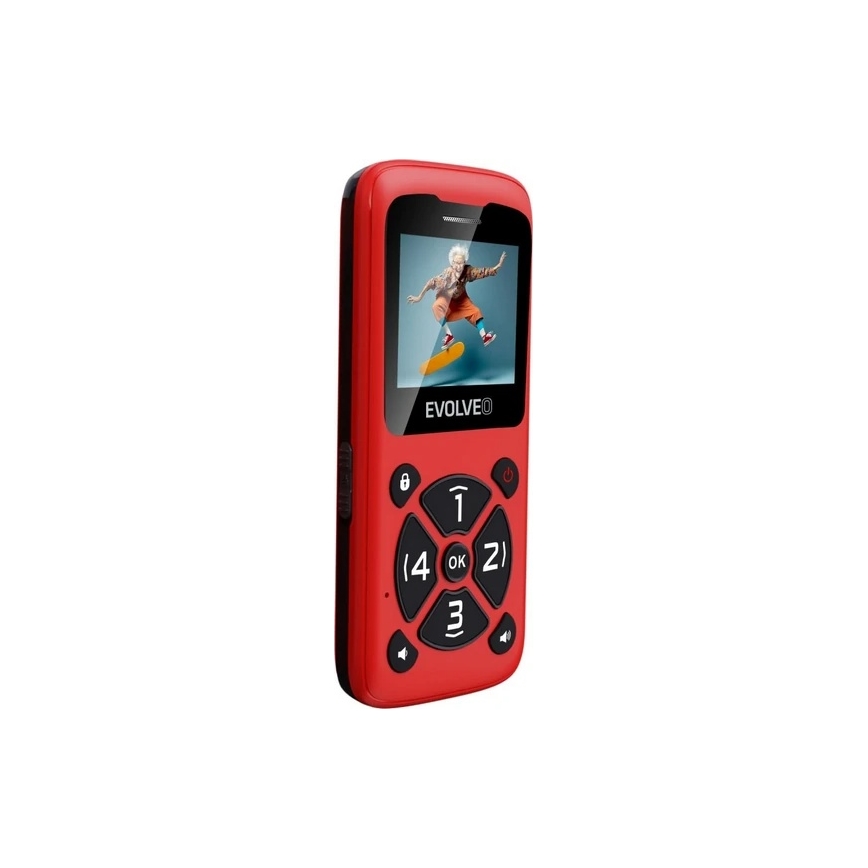 Evolveo - EasyPhone ID telefono per anziani rosso