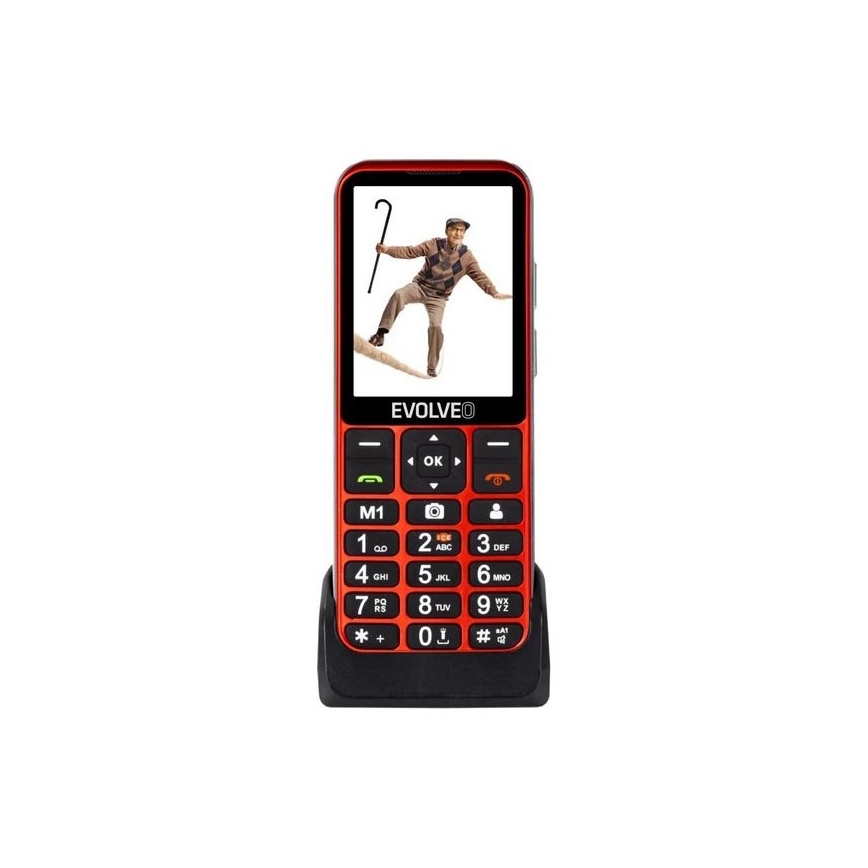 Evolveo - EasyPhone LT 4G telefono cellulare per anziani rosso