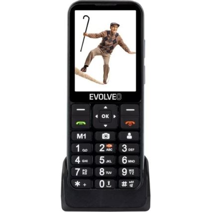 Evolveo - EasyPhone LT 4G telefono per anziani nero