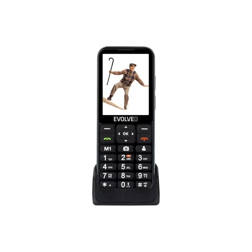 Evolveo - EasyPhone LT 4G telefono per anziani nero