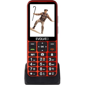 Evolveo - EasyPhone LT, telefono cellulare 4G per anziani, rosso