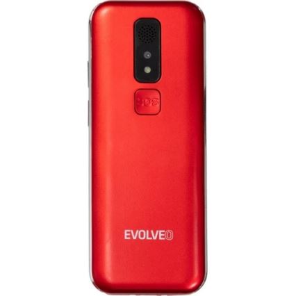 Evolveo - EasyPhone LT, telefono cellulare 4G per anziani, rosso