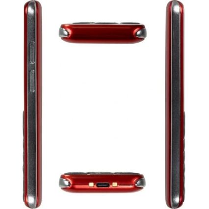 Evolveo - EasyPhone LT, telefono cellulare 4G per anziani, rosso