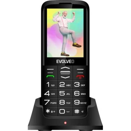 Evolveo - EasyPhone XO, telefono cellulare per anziani, nero
