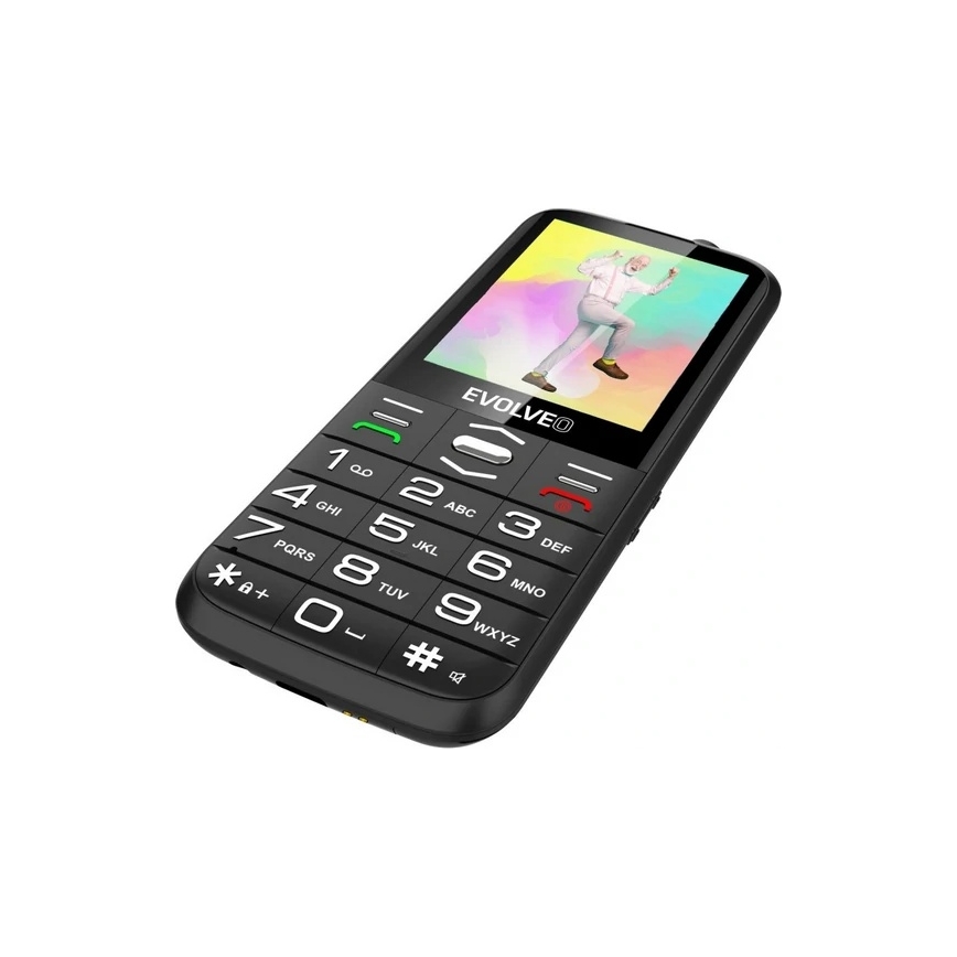 Evolveo - EasyPhone XO, telefono cellulare per anziani, nero