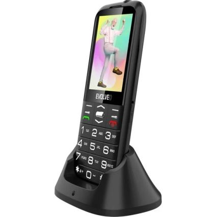 Evolveo - EasyPhone XO, telefono cellulare per anziani, nero