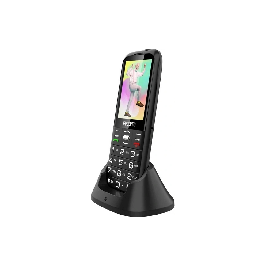 Evolveo - EasyPhone XO, telefono cellulare per anziani, nero