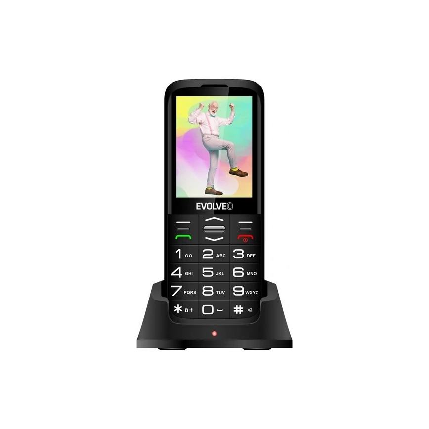 Evolveo - EasyPhone XO telefono per anziani, nero