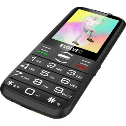Evolveo - EasyPhone XO telefono per anziani, nero