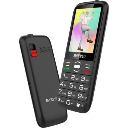 Evolveo - EasyPhone XO telefono per anziani, nero