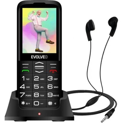 Evolveo - EasyPhone XO telefono per anziani, nero