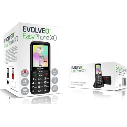 Evolveo - EasyPhone XO telefono per anziani, nero
