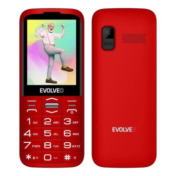 Evolveo - EasyPhone XO, telefono per anziani, rosso